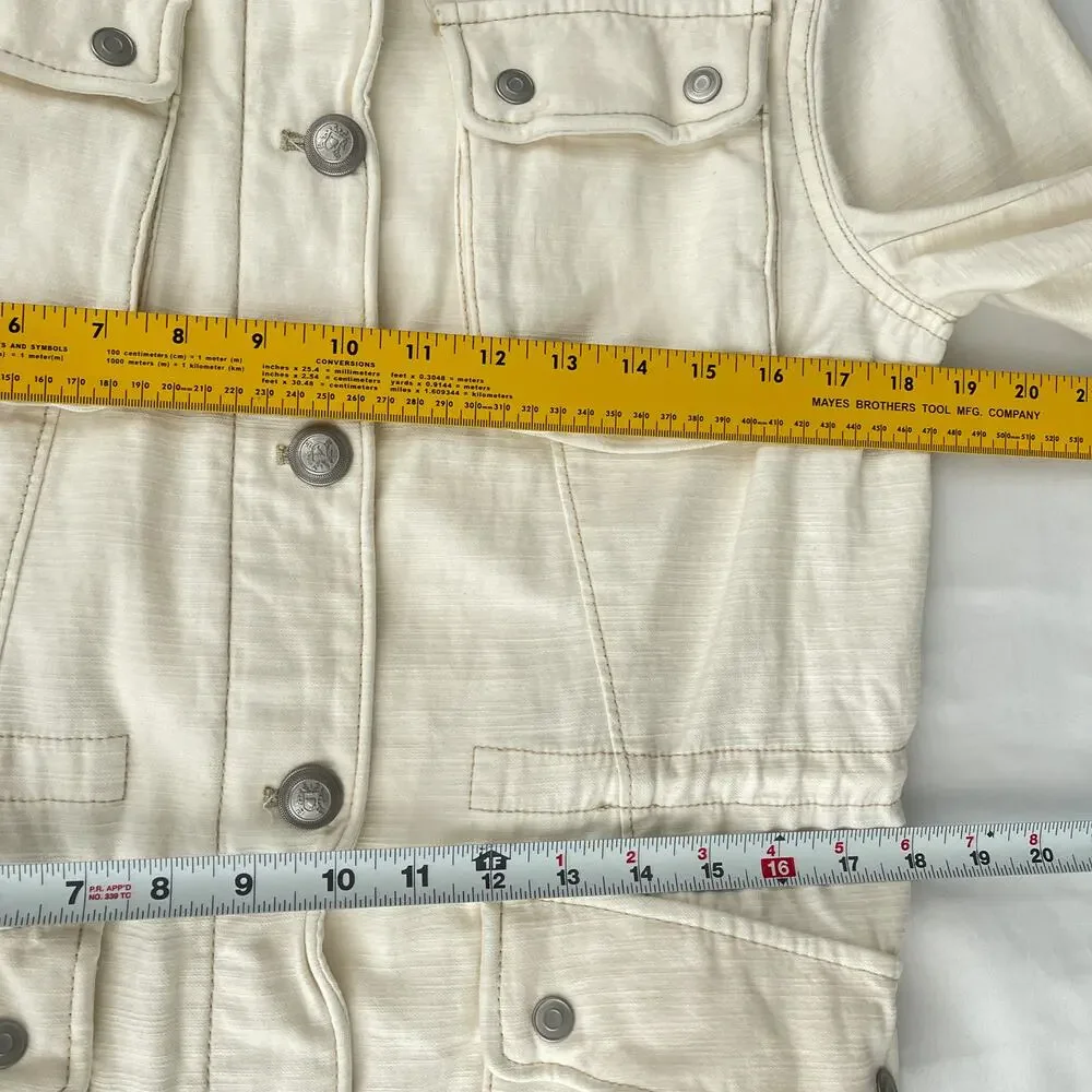 NWT Free People Not Your Brother's Utility Jacket Ecru Cream Women's Size XS - Picture 12 of 16